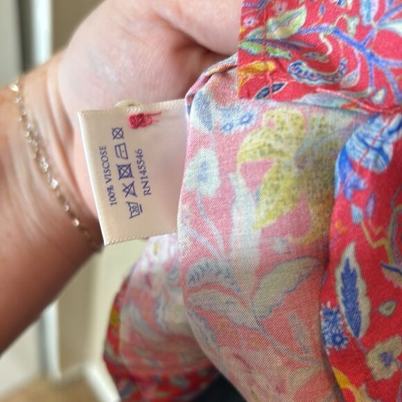Brora button front pleated liberty floral tank top garden dopamine 8 - Picture 7 of 7
